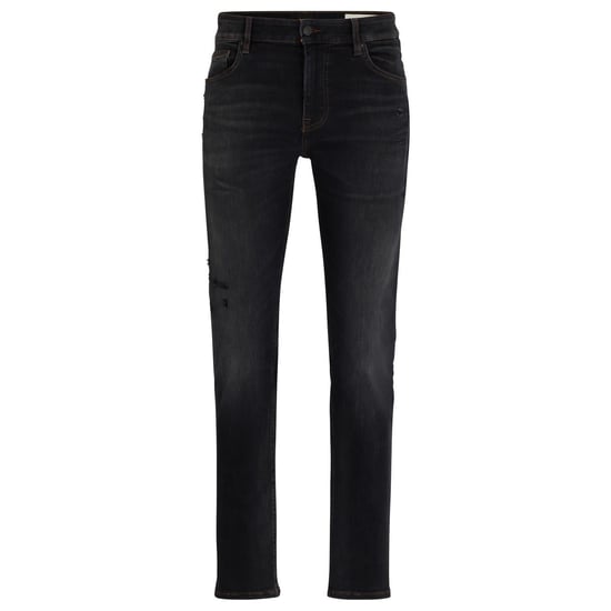 Men's Boss Delaware Five Pocket Slim Fit Jeans in Dark Grey - Image 1