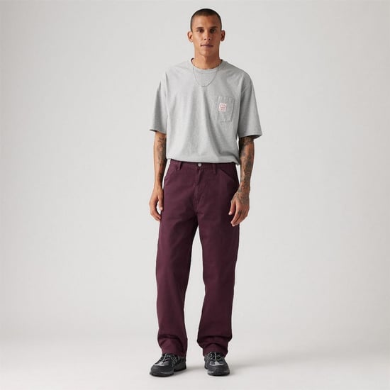 Men's Levis Mid Rise Carpenter Jeans in Deep Burg - Image 3