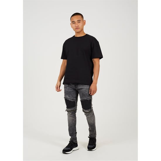 Men's Brave Soul Wash Biker Jean in Black - Image 1