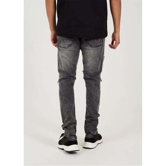 Men's Brave Soul Wash Biker Jean in Black - Image 3