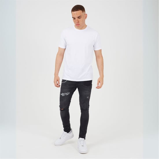 Men's Brave Soul Fit Denim Jean With Button Fly in Dark Charcoal - Image 4