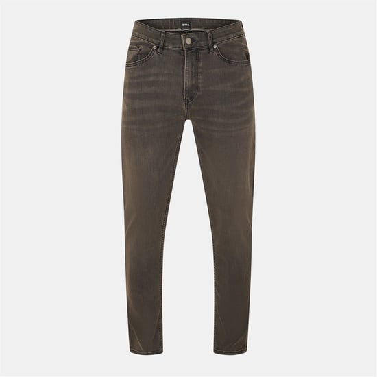 Men's Boss Taber Slim Fit Five Pocket Jeans in Dark Grey - Image 1