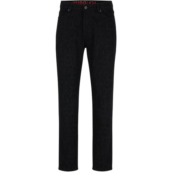 Men's Hugo Five Pocket Design Slim Fit Jeans in Black - Image 1