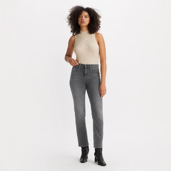 Women's Levis High Rise Straight Leg Jeans in Grey Ghost - Image 2