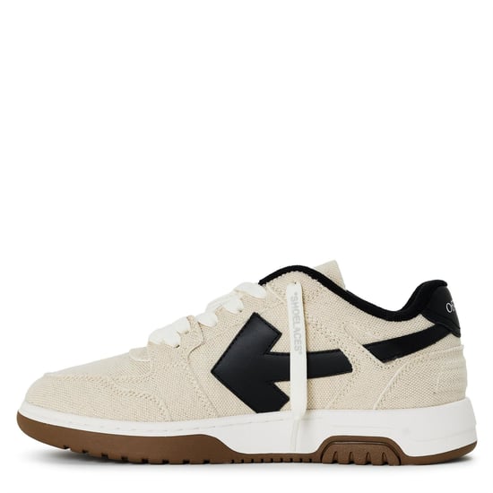Women's Off White Slimoutofoffice Low Top Trainers in Ivory/Black - Image 2