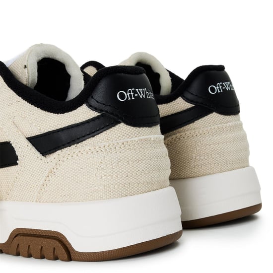 Women's Off White Slimoutofoffice Low Top Trainers in Ivory/Black - Image 3
