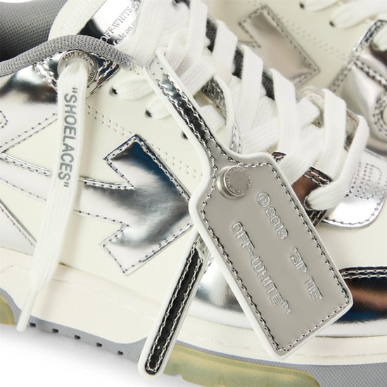 Women's Off White Outofoffice Mir Low Top Trainers in White/Silver - Image 3