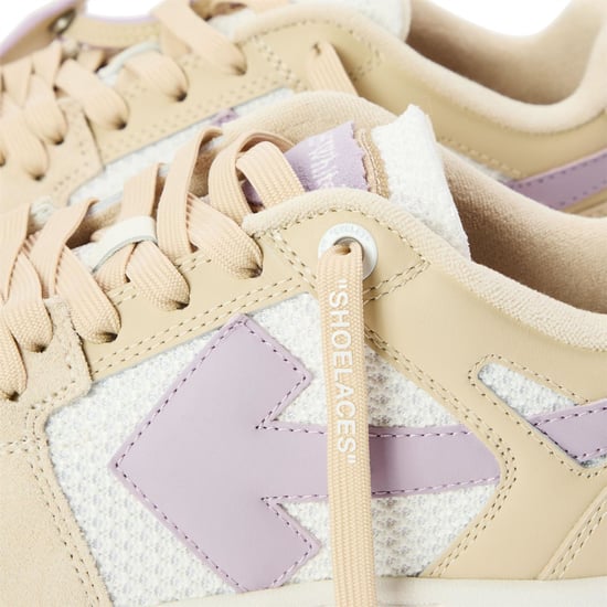 Women's Off White Slimoutofoffice Low Top Trainers in Beige/Lavander - Image 3