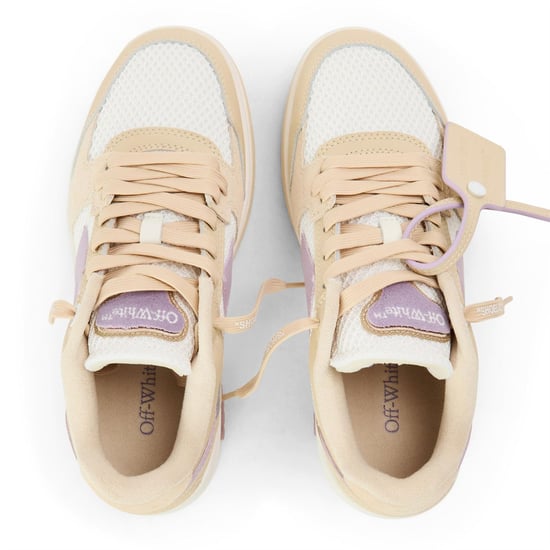 Women's Off White Slimoutofoffice Low Top Trainers in Beige/Lavander - Image 4
