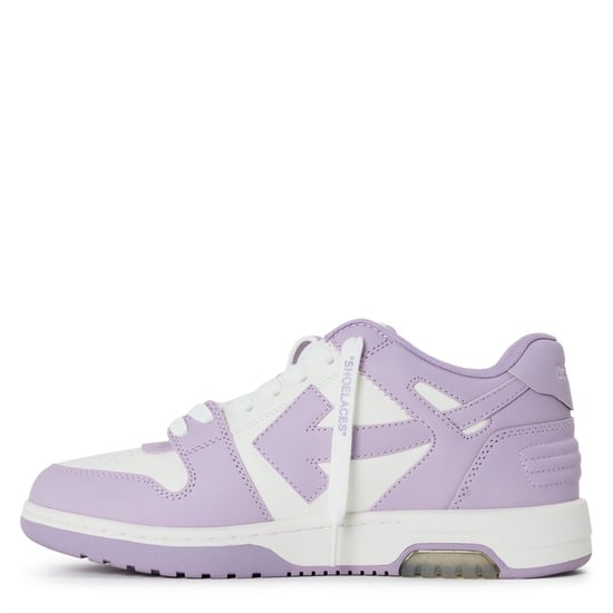 Women's Off White Out Of Office Low Top Trainers in Lavander/White - Image 2