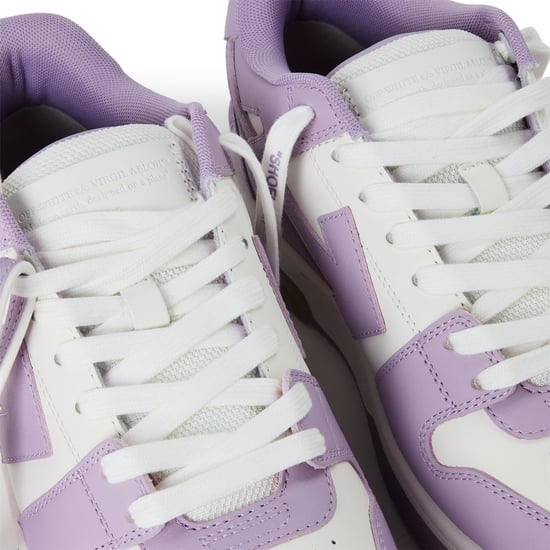 Women's Off White Out Of Office Low Top Trainers in Lavander/White - Image 3