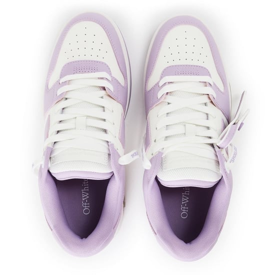 Women's Off White Out Of Office Low Top Trainers in Lavander/White - Image 4