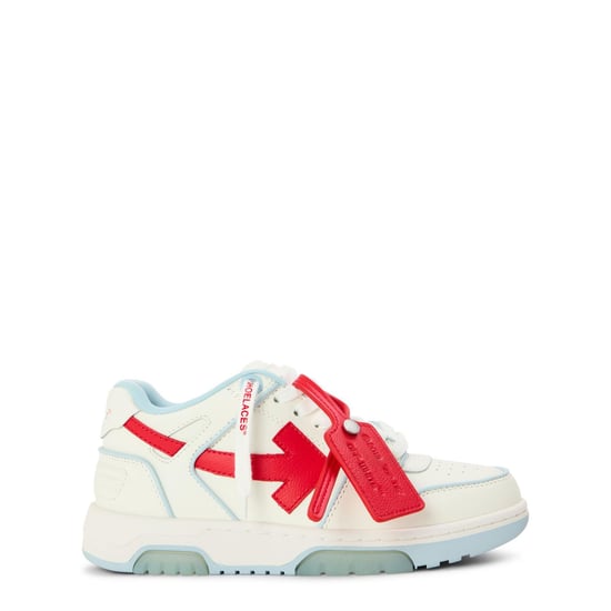 Women's Off White Outofoffice Oln Low Top Trainers in Light Blue/Red - Image 1