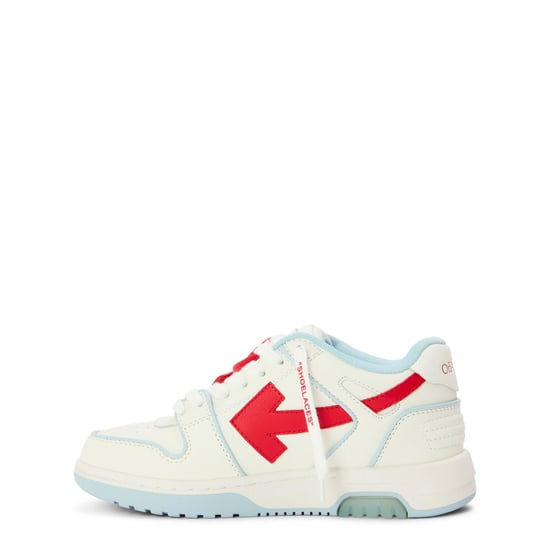 Women's Off White Outofoffice Oln Low Top Trainers in Light Blue/Red - Image 2