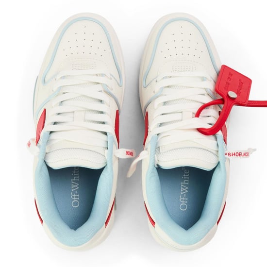 Women's Off White Outofoffice Oln Low Top Trainers in Light Blue/Red - Image 3