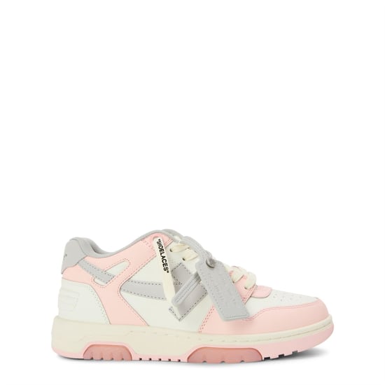Women's Off White Out Of Office Low Top Trainers in Pink/Light Grey - Image 1