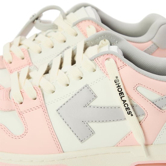 Women's Off White Out Of Office Low Top Trainers in Pink/Light Grey - Image 4