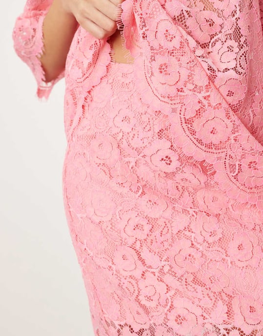 ARRANGE lace pencil skirt co-ord in pink - Image 3