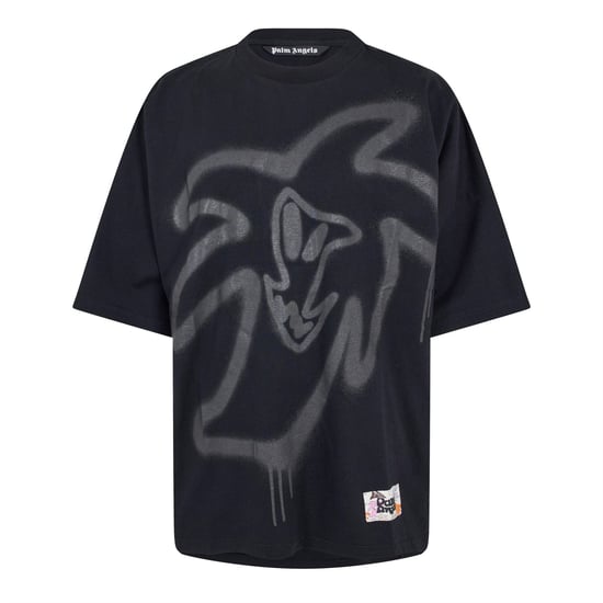 Men's Palm Angels Palm Heart Loose T in Black Black - Image 2