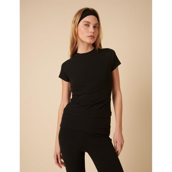 Women's Nobodys Child Raglan Tee in Black - Image 2