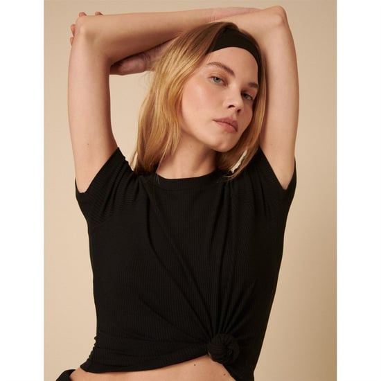 Women's Nobodys Child Raglan Tee in Black - Image 4