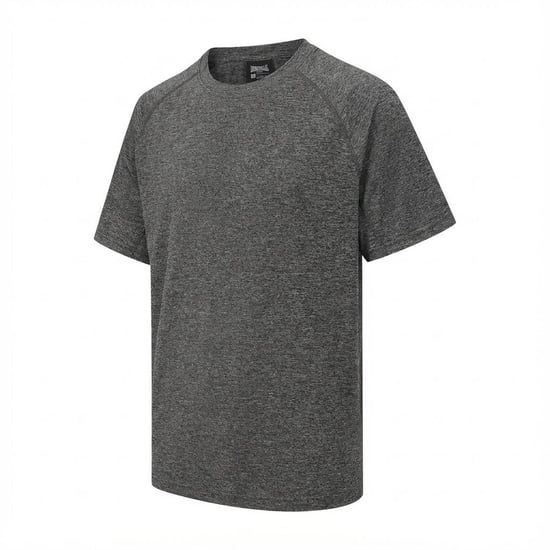 Men's lonsdale Neckline T-Shirts in Black Melange - Image 2