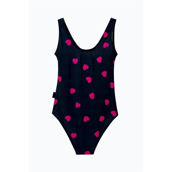 Women's Hype Heart One Piece Swimsuit in Black - Image 2