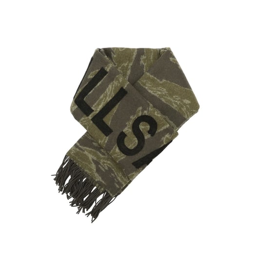 Accessories AllSaints Nova Camo Oblong Scarf with Logo in Olive Camo - Image 2