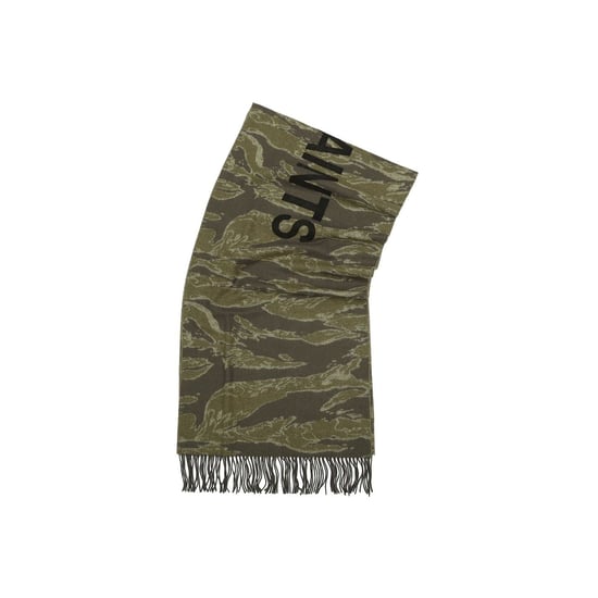 Accessories AllSaints Nova Camo Oblong Scarf with Logo in Olive Camo - Image 3