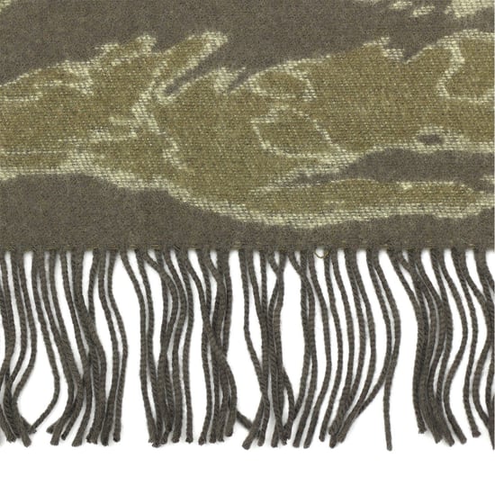Accessories AllSaints Nova Camo Oblong Scarf with Logo in Olive Camo - Image 4