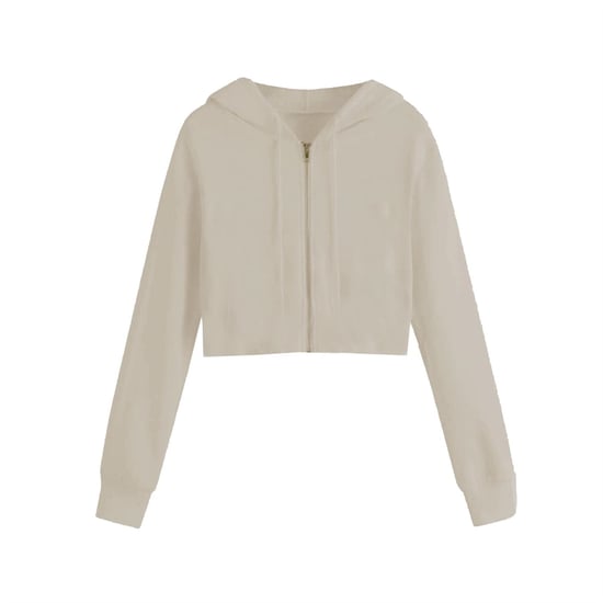 Women's Miso Cropped Hoodie in Sand - Image 1