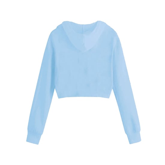 Women's Miso Cropped Hoodie in Blue - Image 2
