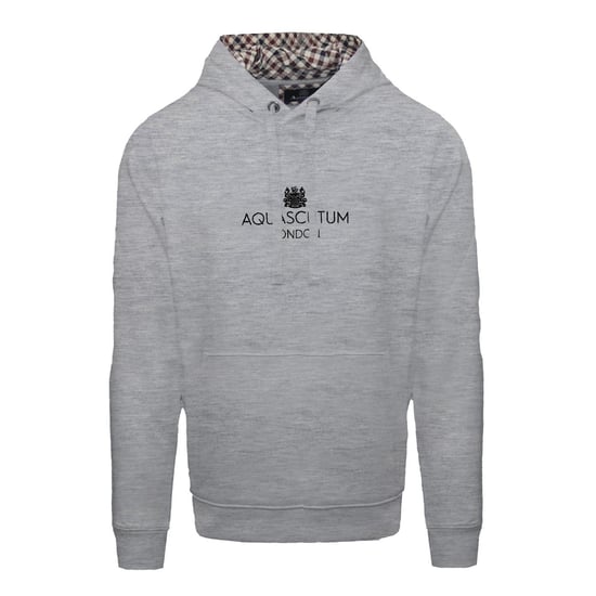 Men's Aquascutum Hooded Neck Lacoste Lettering Sweatshirt in Grey - Image 1