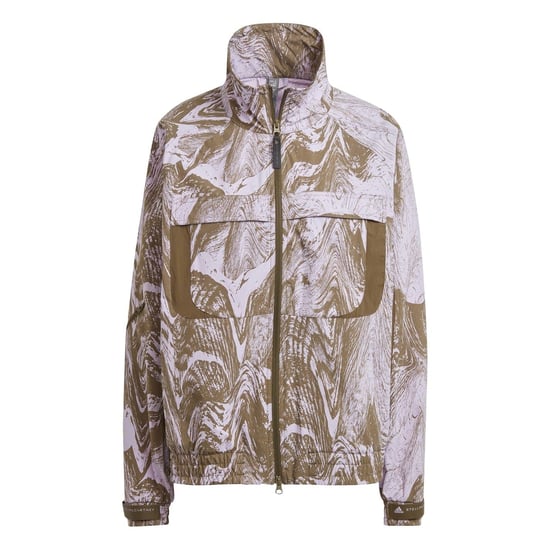 Women's adidas Marble Patterned Full Zipper Track Jacket in Purple - Image 1