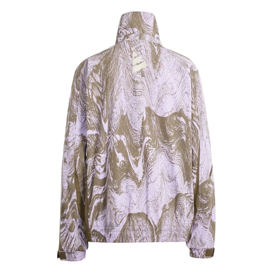 Women's adidas Marble Patterned Full Zipper Track Jacket in Purple - Image 2