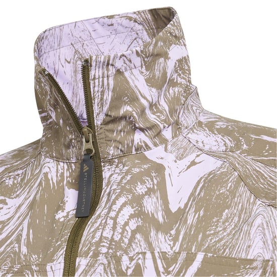 Women's adidas Marble Patterned Full Zipper Track Jacket in Purple - Image 5