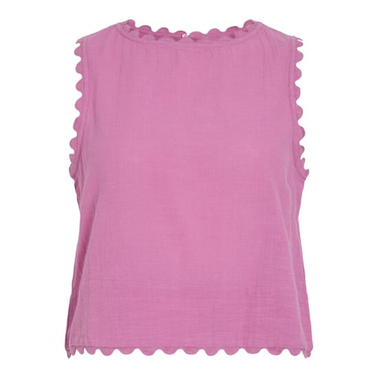 Vila vimindy o-neck s/l scallop top 14115187 fiji flower - Image 1