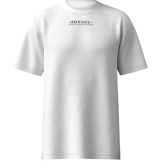 Men's Diesel Upside Down Back Print Regular Fit T-Shirt in White - Image 1