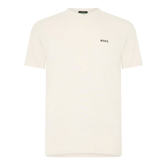 Men's Boss Logo T-Shirt, Logo Design in Open White - Image 1