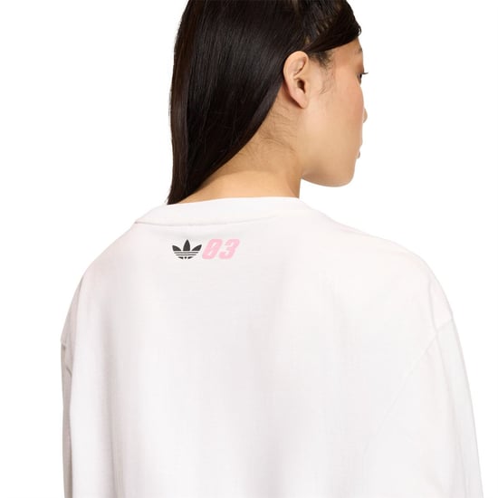 Women's adidas Originals Ls T-Shirt in White - Image 5