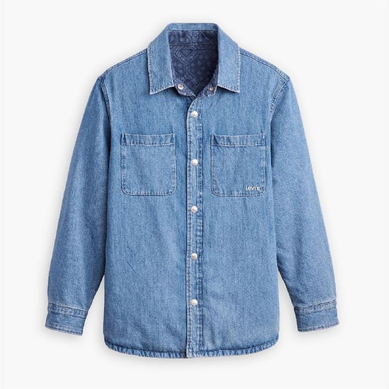 Men's Levis Bryant Snap Button Solid Patterned Overshirt in Greenpoint - Image 1