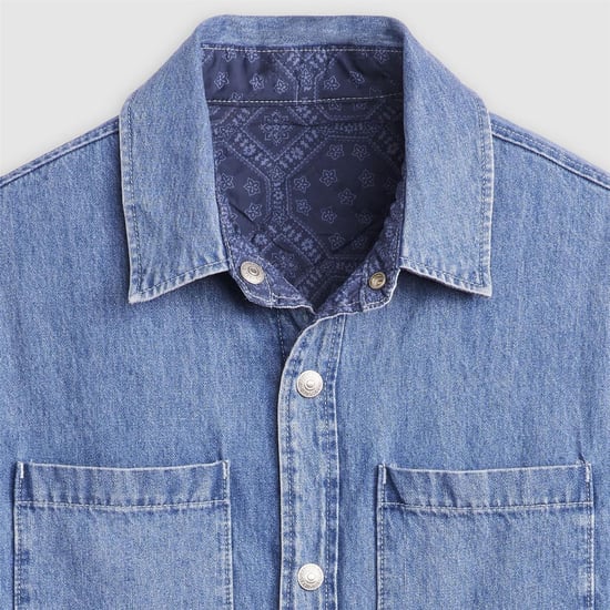 Men's Levis Bryant Snap Button Solid Patterned Overshirt in Greenpoint - Image 4