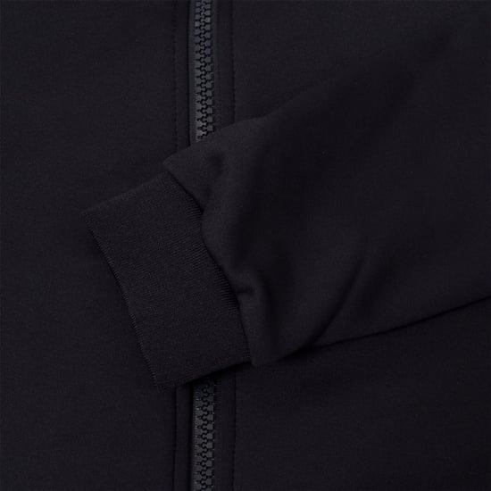 Men's Calvin Klein Golf Solid Patterned Full Zipper Ribbed Cuff Zipped Pocket Jacket in Navy - Image 5
