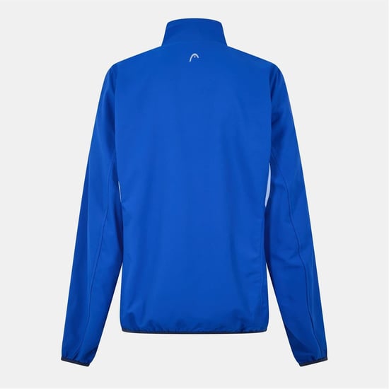 Women's Head Club Solid Patterned Full Zipper Track Jacket with Logo in .Blue - Image 2