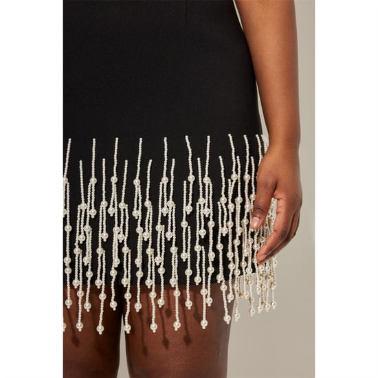 Women's Odd Muse Sleeveless Pearl Drop Mini Dress in Black - Image 2