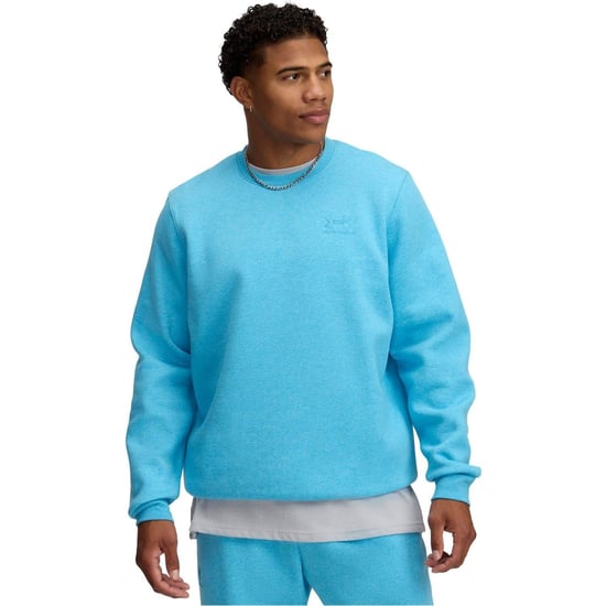 Men's Under Armour Icon Crew Neck Long Sleeve Sweatshirt in Blue - Image 3