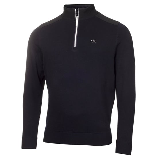 Men's Calvin Klein Golf G Half Z Sweat in Navy - Image 1