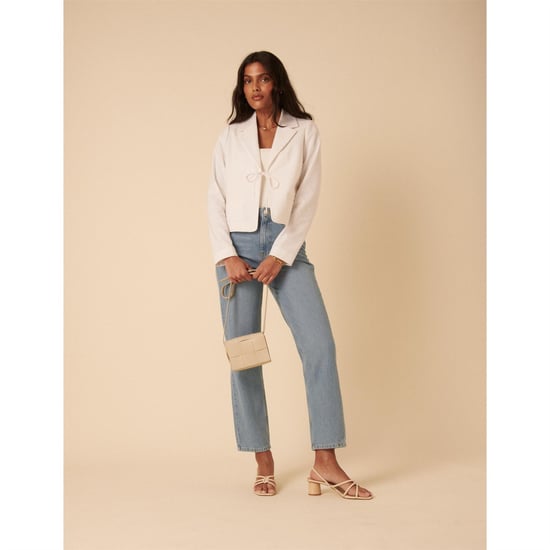 Women's Nobodys Child Luca Tie Jacket in White - Image 1