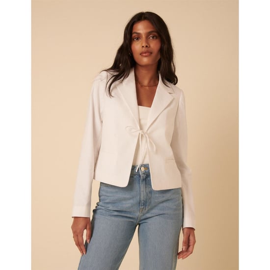 Women's Nobodys Child Luca Tie Jacket in White - Image 2