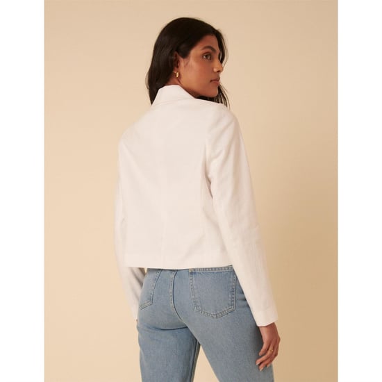 Women's Nobodys Child Luca Tie Jacket in White - Image 3